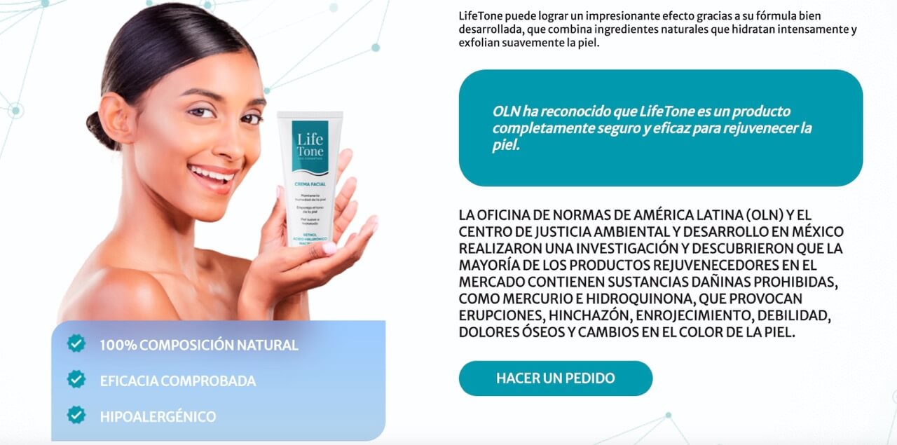 Lifetone Crema Facial: para que sirve, Beneficios, Precio y Compra en Farmacia Guadalajara